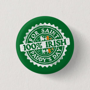 100 % irländare (för Saint Paddy's Day) w schampro Knapp