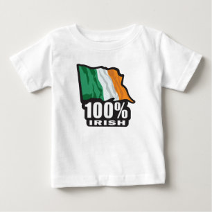 100 % irländare med flagga Irland T Shirt