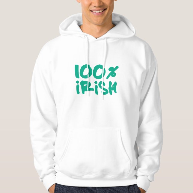 100% irländsk hoodie (Framsida)