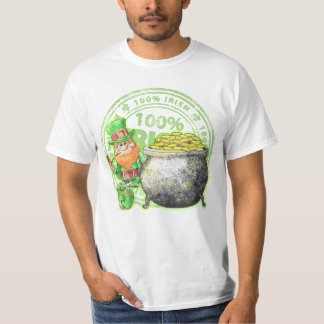 100% irländskt troll guld- ~-T-tröja T-shirt