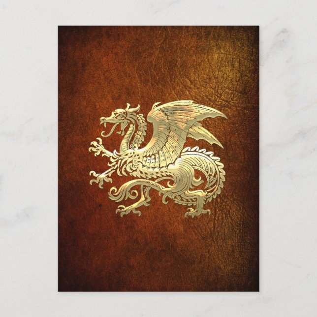 [100] Islands Dragon, Landvæ ttir [Guld] Vykort (Framsida)