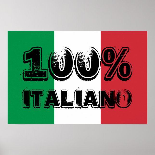 100 % Italiano-utskrift Poster (Framsidan)