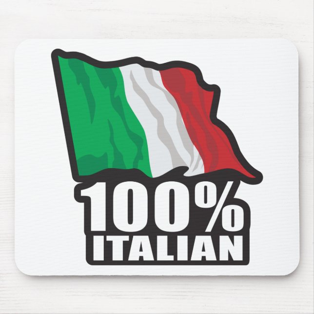 100 %-italiensk-Flagga—Vågar Musmatta (Framsidan)