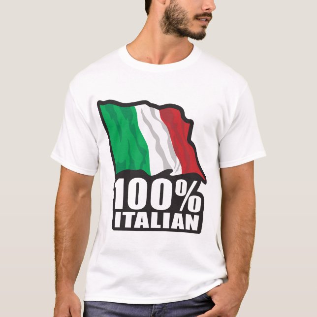 100 % italienska Flagga Tee (Framsida)