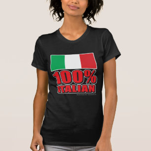 100 % italienska Flagga Tee Shirt