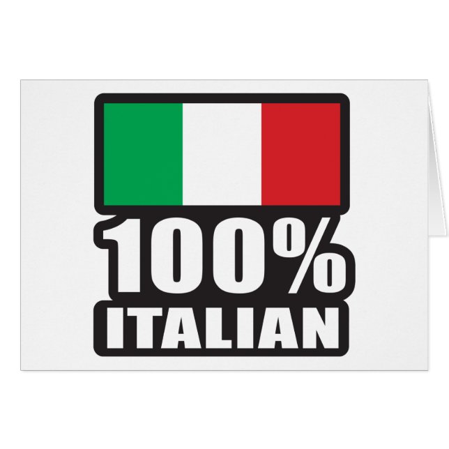 100 % italienska hälsningskort (Framsidan Horizontal)