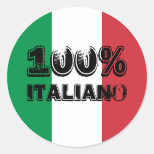 100% Italienska Klistermärke