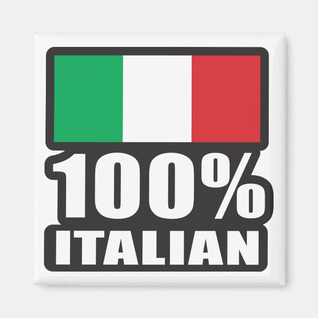 100 %-italienska magnet (Framsidan)