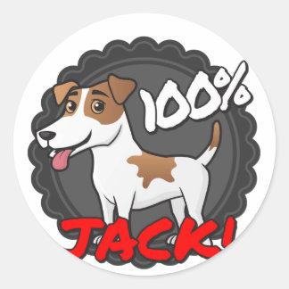100 % Jack Russell Runt Klistermärke