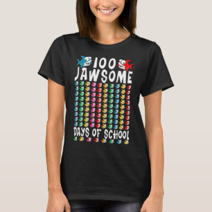 100 Jawsome Days of School Shark 100 Day of Scho T Shirt