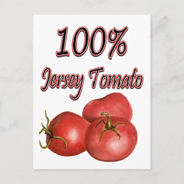 100 % Jersey Tomato Vykort (Framsida)