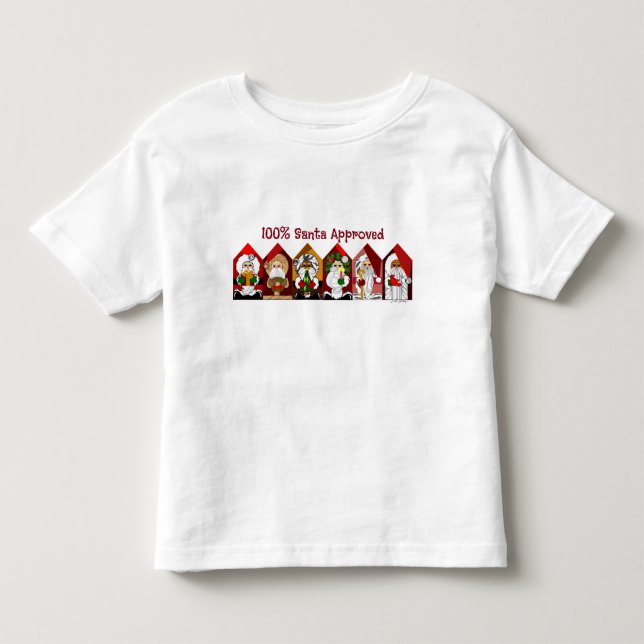 100 % jultomten godkände jul Småbarn T-Shirt (Framsida)