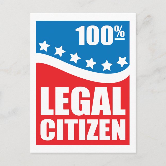 100 % juridisk medborgare vykort (Framsida)