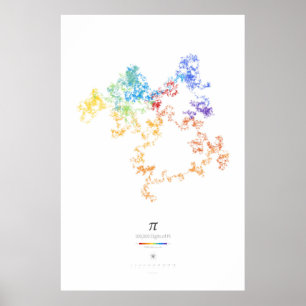 100 k Pi-siffror (ljus) Poster