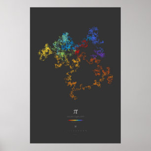 100 k Pi-siffror (mörk) Poster