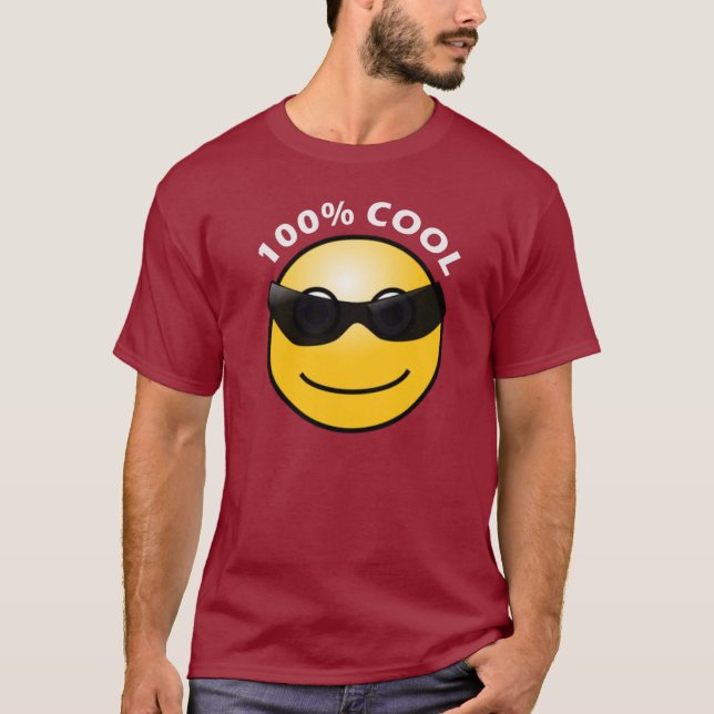 100% kallt rödbrunt t-shirt (Framsida)