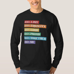 100 Kärlek Jämställdhet mellan högt pris och stolt T Shirt