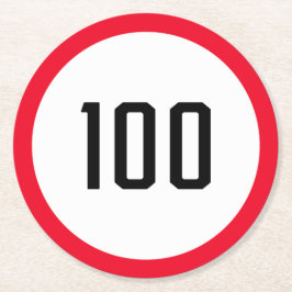 100 kbit hastighetsbegränsningssignatur | Underläg Underlägg Papper Rund
