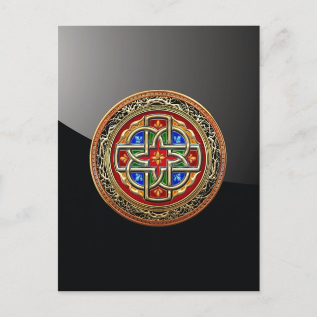 [100] Keltiska Kor [Guld+Enamel] Vykort (Framsida)