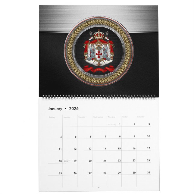 [100] Knight Templar Jackar av Arm Kalender (Jan 2026)
