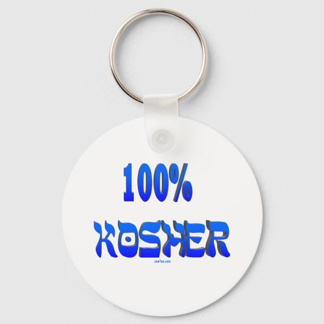 100 % kosherjudisk gåva nyckelring (Framsida)