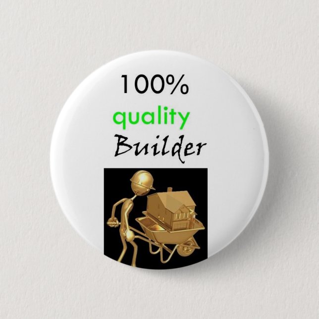 100% kvalitets- byggmästare knapp (Framsida)