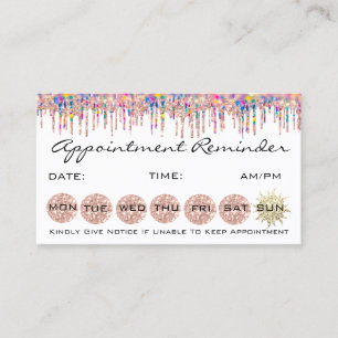100 Lash Möte Reminder Holograph White Visitkort