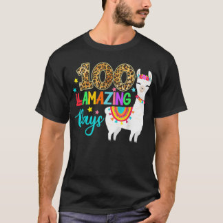 100 Llamazing Days Llama 100 Day of School Teach T Shirt