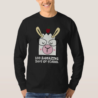 100 Llamazing Days Llama 100th Day Of School Teach T Shirt