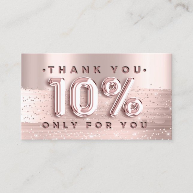 100-Logotypers QRCODE 10%OFF-kod Ro Glitter-streck Visitkort (Framsida)