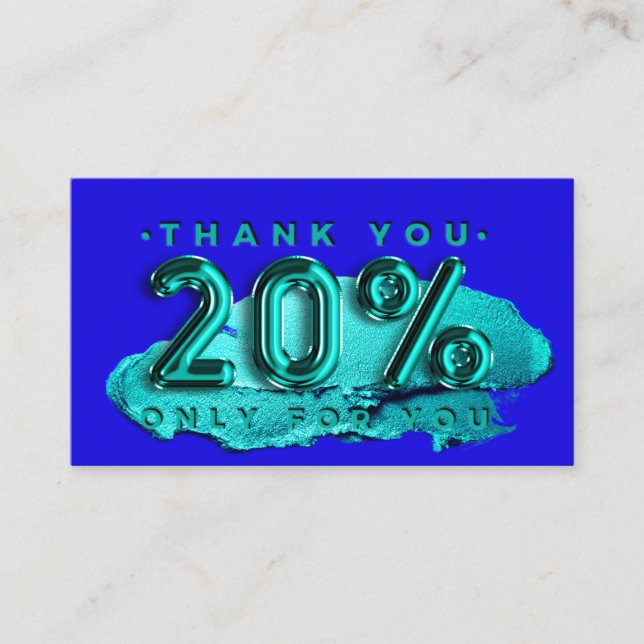 100-Logotyps QRCODE 20%OFF kod Makeup Strokes Visitkort (Framsida)