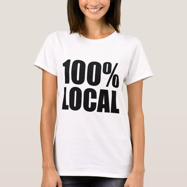 100 % lokalt t shirt (Framsida)