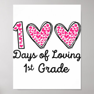 100 Lovande första klass 100 skoldag t Poster