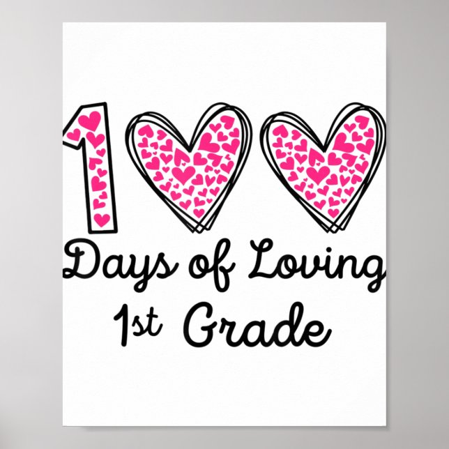 100 Lovande första klass 100 skoldag t Poster (Framsidan)