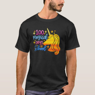 100 Magic Days School Unicorn Girl Teacher T Shirt