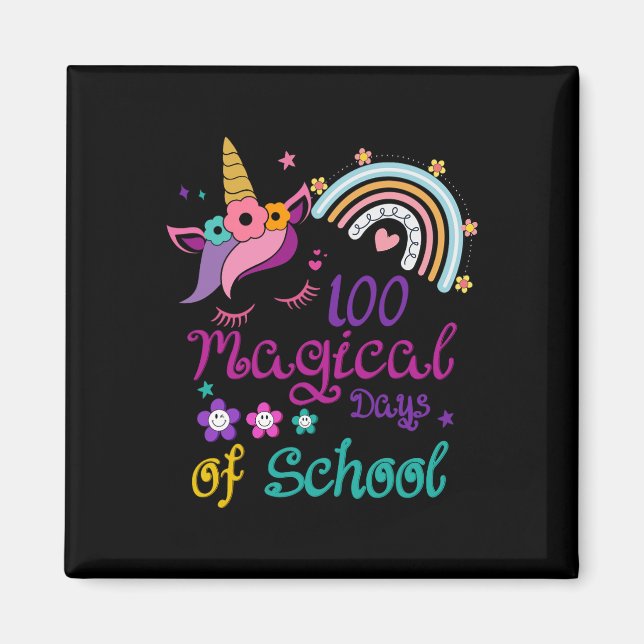 100 magiska dagar av skolregnbågslärarförening magnet (Framsidan)