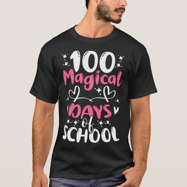 100 magiska dagar av skolstart t shirt (Framsida)
