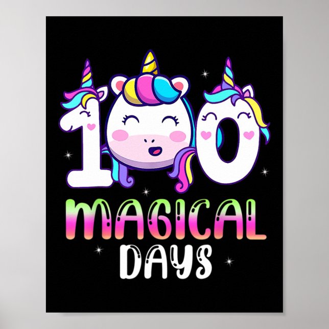 100 magiska dagar flickor 100 skoldagar poster (Framsidan)