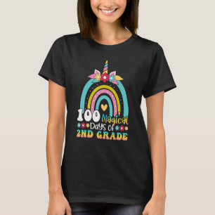 100 magiska dagar för andra Klass-enhörniga barn i T Shirt
