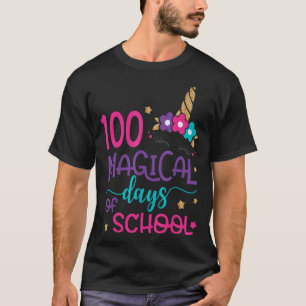 100 magiska dagar för skolenmajs Ansikte 100 dagar T Shirt
