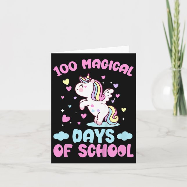 100 magiska dagar för skolflickor 100 Scho-dagen Kort (Framsida)