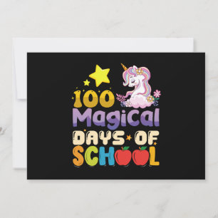 100 magiska dagar för skolUnicorn-lärare Inbjudningar
