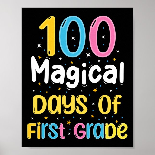 100 magiska dagar första Klass 100-dagen i skolan Poster (Framsidan)