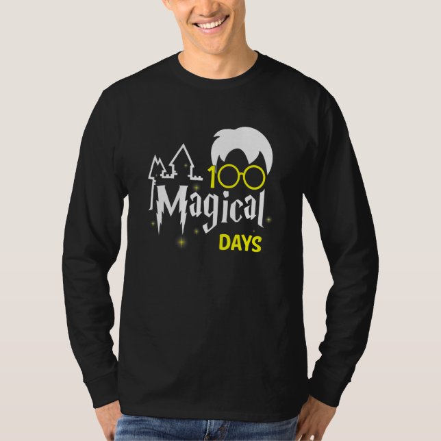 100 magiska dagar-guide 100 dagar skolgång t shirt (Framsida)