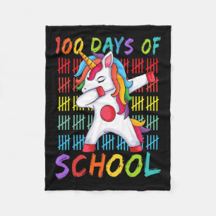 100 magiska dagar i skolan Dabbing Unicorn Fleecefilt