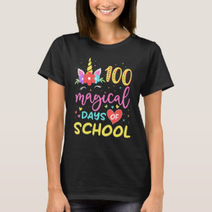 100 magiska dagar med skolcute Unicorn 100 Dag T Shirt