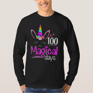 100 magiska dagar Unicorn 100 Day of School Girl T Shirt