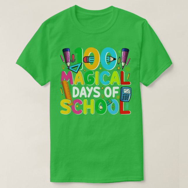 100 magiska skoldagar t shirt (Design framsida)