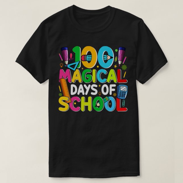 100 magiska skoldagar t shirt (Design framsida)