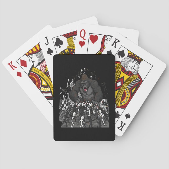 100 män vs 1 gorilla, present till honom, gorillad casinokort (Baksidan)